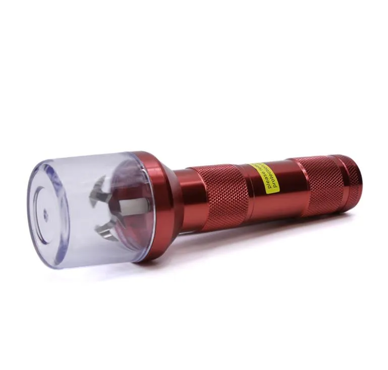 Flashlight type automatic smoke grinder aluminum alloy lapping cigarette