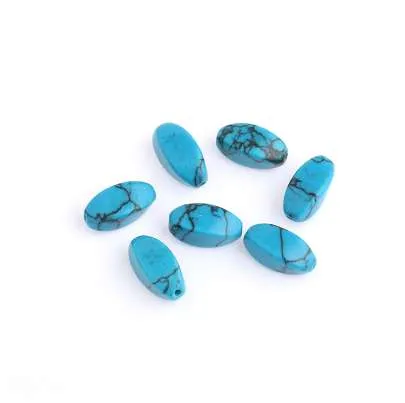 Sentetik Çin Turquoises Boncuk 8 * 16mm Varil Boncuk Deniz Mavi Renk DIY Takı Bulma 20 adet / grup Taş Faceted Gevşek Boncuk