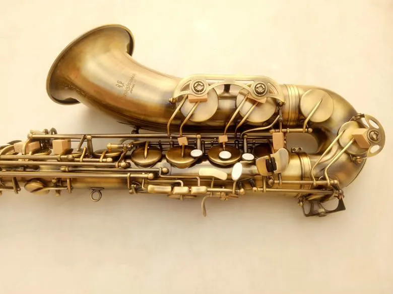 Nuevo Profesional de Alta Calidad YANAGISAWA T-992 Bb Tenor B Saxofón Plano de Alta Calidad de Bronce Antiguo Botones de Perlas de Bronce Con Boquilla