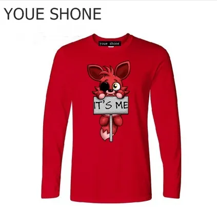 Wholesale Plush Fox Hip Hop Long Sleeve Tee Shirts For Men