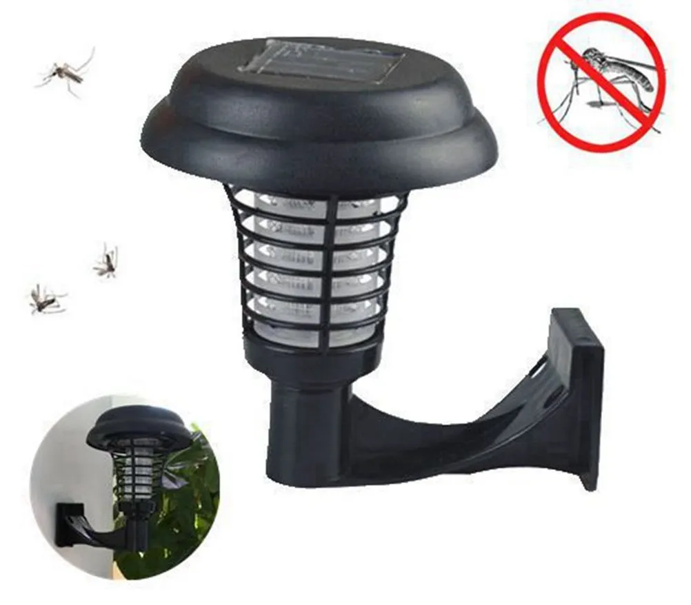 Solaire jardin lumière LED pelouse Camping lampe UV Anti moustique insecte ravageur Bug Zapper tueur piégeage lanterne lampe