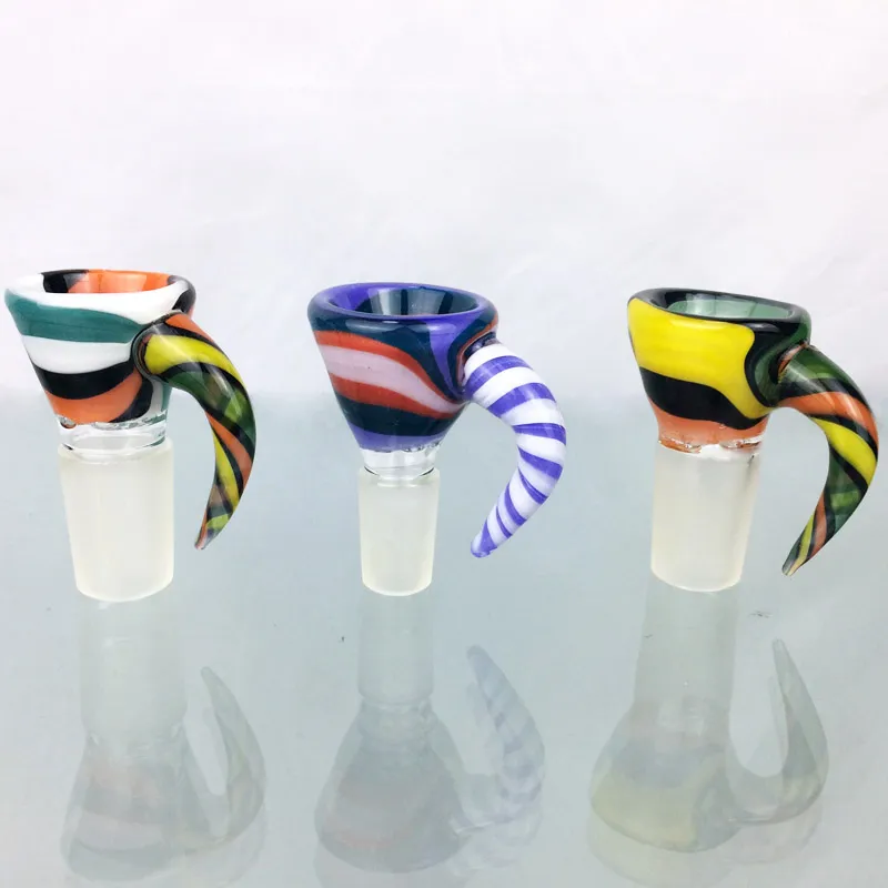 Bols colorés en verre de meilleure conception avec des bols en verre à joint mâle de 14 mm 18 mm glissent pour les conduites d'eau bongs