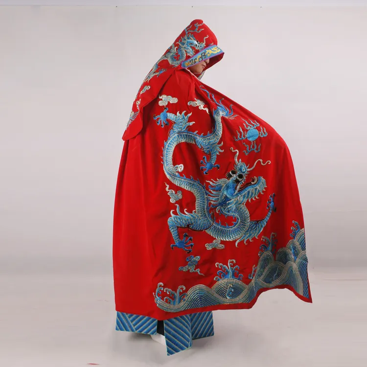 Sıcak Satış Çin Operas Kostüm Karnavalı Çin Pekin Pekin Draması Pelerin Nakış Ejderhası Dramaturgic İmparator Manto Kostüm