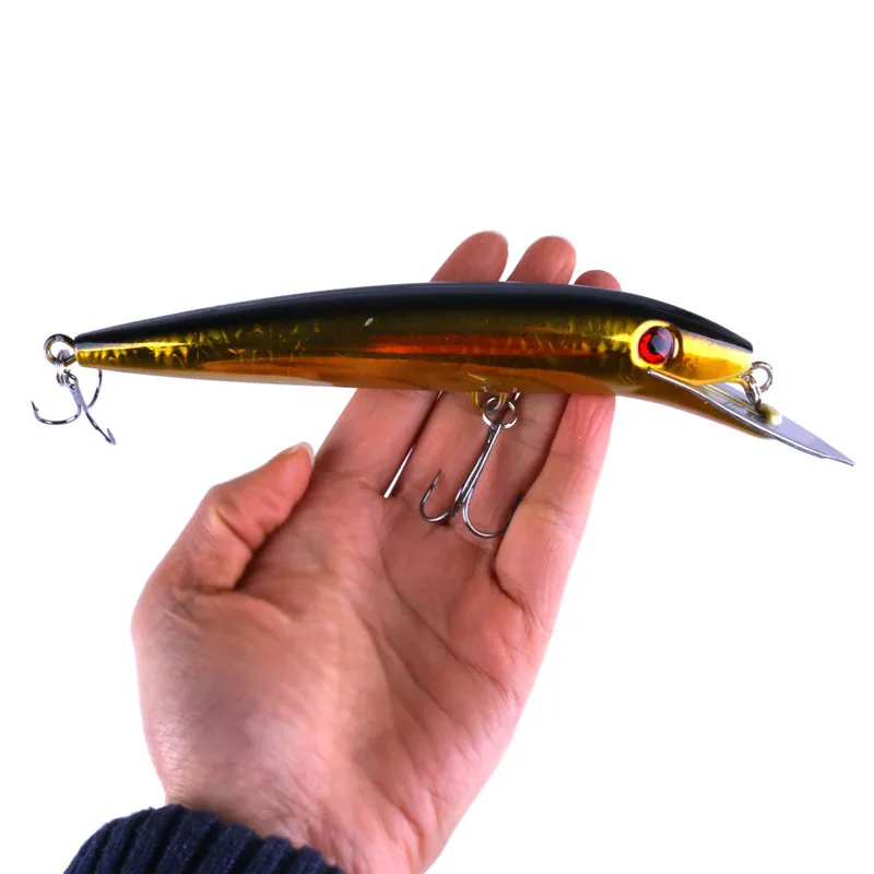 Señuelo de pesca de agua salada, pececillo de juego grande, Crankbait de lubina, 45g, 20cm, cebo láser Artificial para natación y buceo profundo