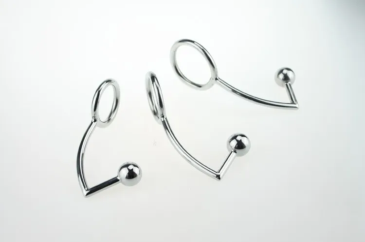 Stainless Steel Scrotum Cock Ring Butt Plug Anal Hook Double Stimulation of Anus and Penis Sex Toy for Men Male Sex Products5462624