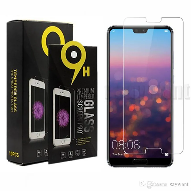 Para Companheiro HUAWEI 30 companheiro de 20 vidro temperado protetor de tela honra V20 P P30 inteligente P20 Lite Y9 Y5 Y6 2019 Proteja Film