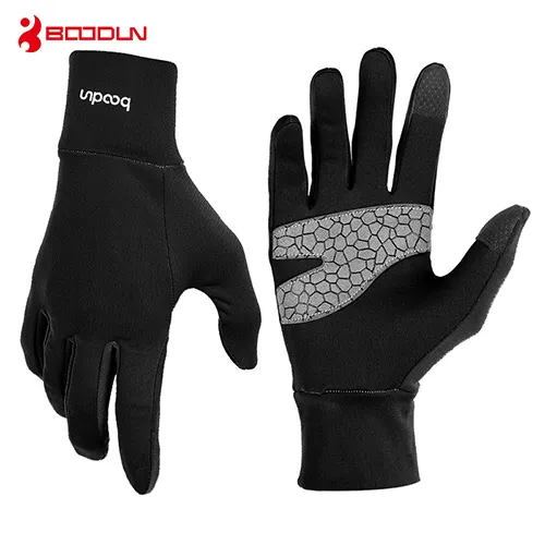 BOODUN Driving Gloves Touch Screen Cycling Outdoor Full Finger Windproof Road Mountain Bicycle Gloves Mobile Phone Gloves Guantes de portero