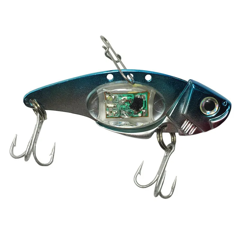 100st LED Fiskekrok Utomhus blinkande LED Flash Light Fishing Lure Bait Deep Water Lamp Tackle Hooks