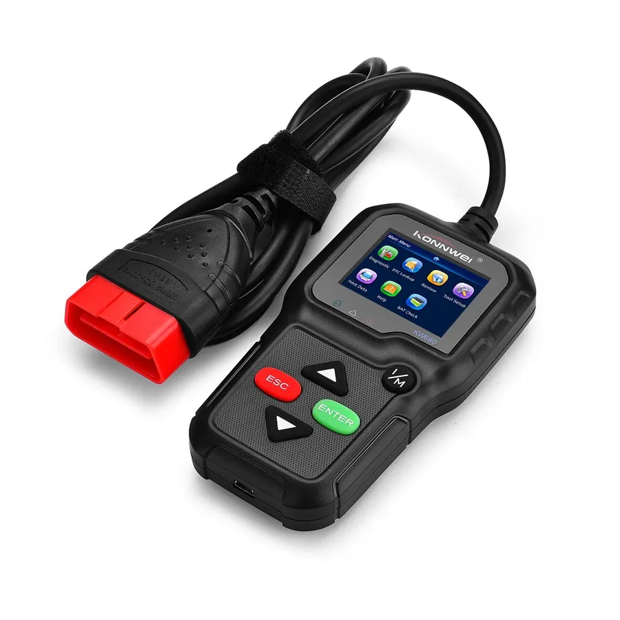 OBD2 Bil Diagnostisk Scanner Konnewei KW680 FULL OBD2 FUNKTION OBD 2 Autoscanner Multi-Language OBD2 Scanner Automotive