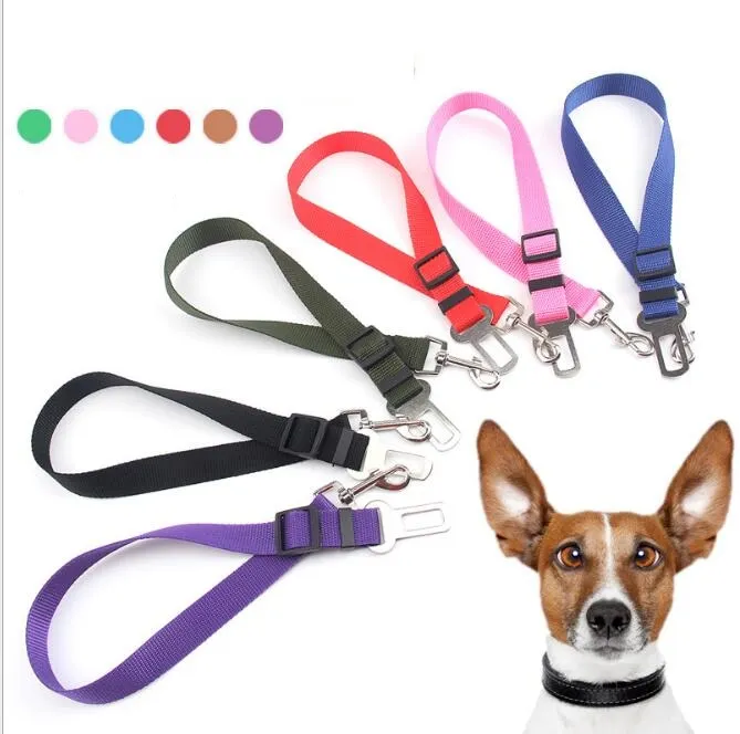 Pet Dog Kot Samochodowy Seat Paski Bezpieczeństwa Siedzenia Klip Searbelt Wiązka Regulowana Regulowana Leash Travel Pet Dog Cat Collar Smycz