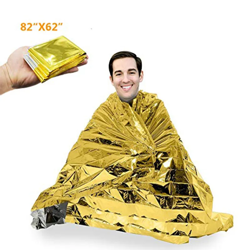 84 X 62Extra Large Emergency Mylar Blanket Gold/Silver Space Blanket