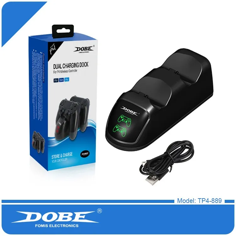 Dobe Двойная зарядка док-станции для PS4 Slim Pro Беспроводной контроллер док-станции USB двойное зарядное устройство Dock TP4-889