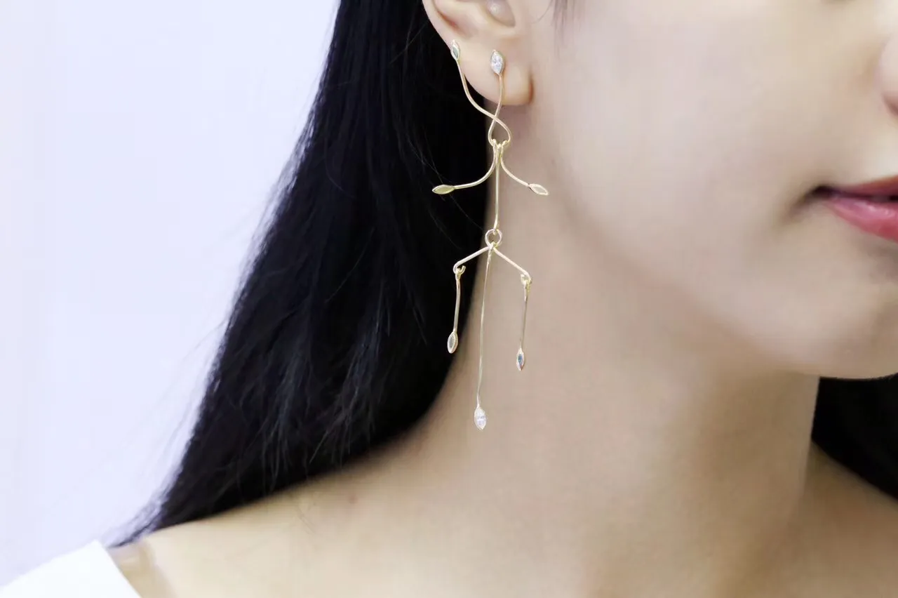 925 Solid Silver Jewelry Threader Earrings Long Line Handmade Minimalist Fashion Modern Earrings