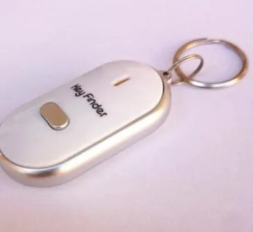 Anti Lost LED Locator 4 Couleurs Voice Sound Whistle Control Keychain254R