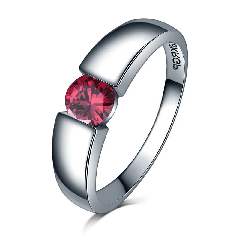 Affascinante zircone femminile anello nuziale rosa rosso viola verde blu giallo pietra argento oro riempito donne vendita al dettaglio all'ingrosso 011730