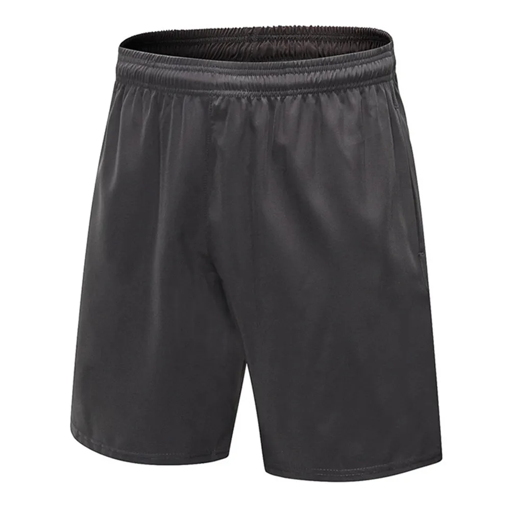 Männer Quick Dry Gym Shorts mode Sommer Herren Zip Tasche Shorts Laufen Lässig Feste Plus Größe Elastische Taille kurze hosen