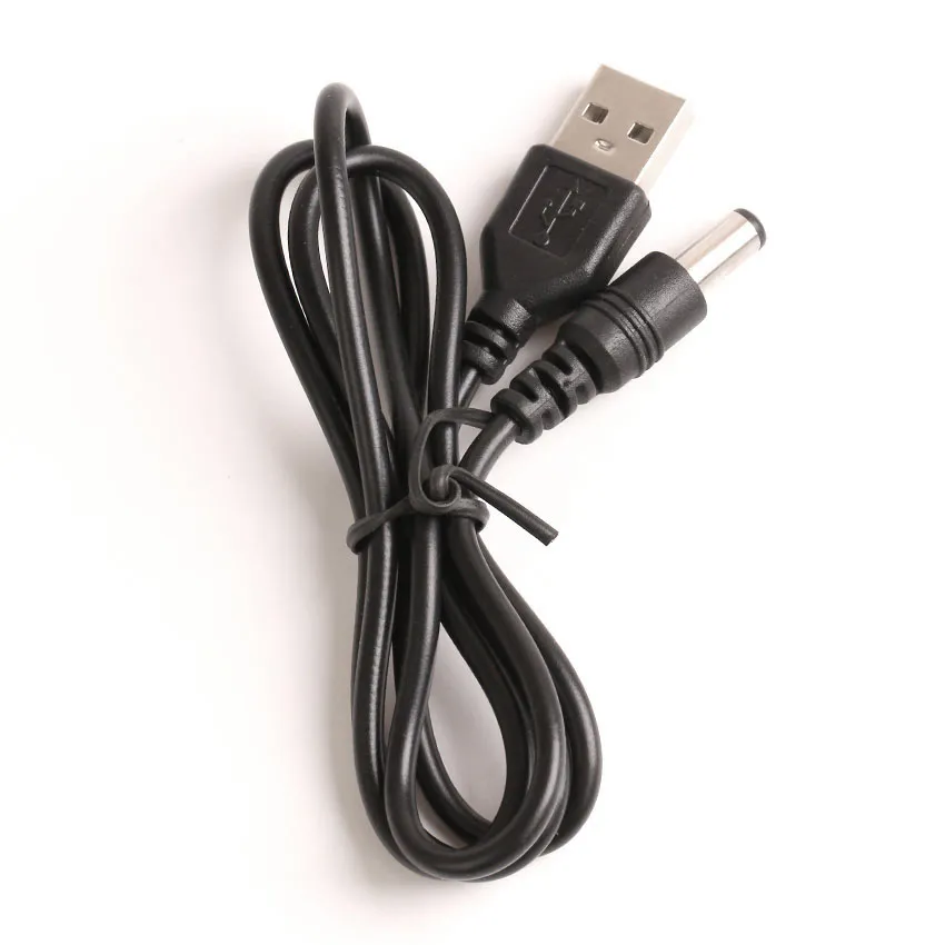 500 stks / partij USB Power Charging Cable 5.5mm * 2.1mm USB naar DC 5.5 * 2.1mm Power Cable Jack