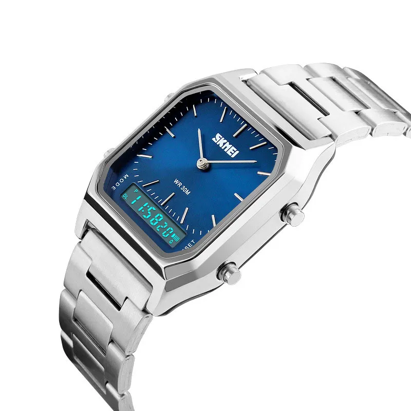 WENGLE NEW Digital Wrist Watch Alarm Kalender Date Day Chronograph Vattenbeständig Vattentät LED Noctilucent Stopwatch Electroni277T