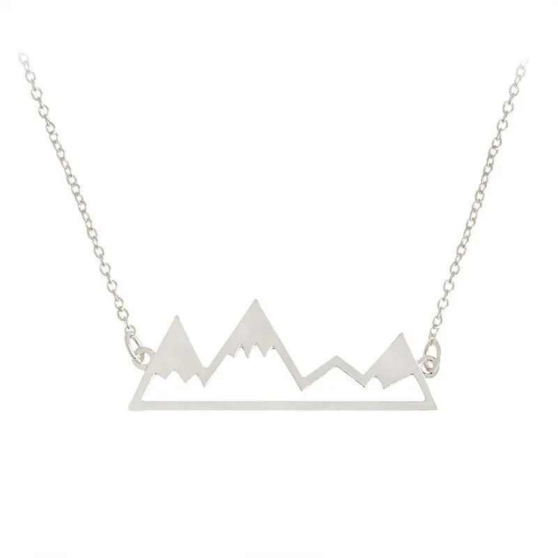 good friend friendship Collarbone chain necklace for girls Creative mountain hollow out Pendant Necklaces statement Jewelry wholesale