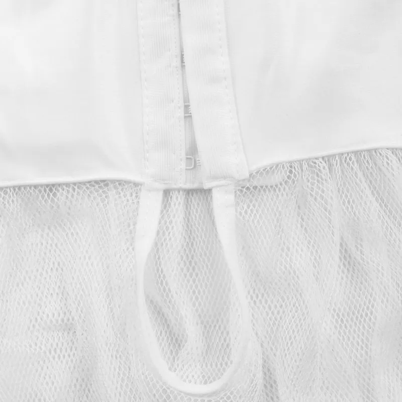 Kvinnor Pure White Lace Fullständig Slips Genomskinlig Mesh Nightdress Nightgown Charmig Slings Babydolls Sommar Sleepwear Plus Storlek