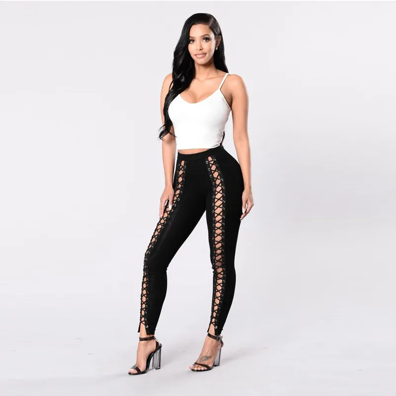 Calça side sales band feminina