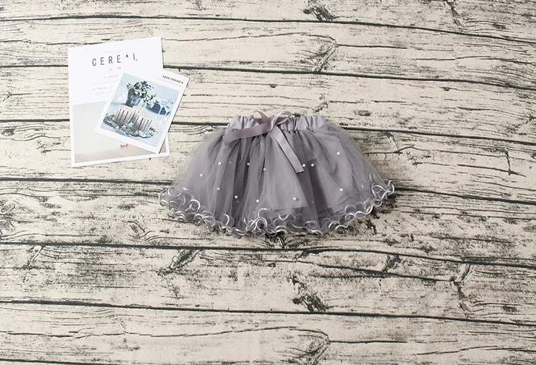 Baby meisjes rokken prinses tutu rokken dance party prestaties mini rok leuke boog parel kids meisje rok 5 kleuren voor 2-7t kinderkleding