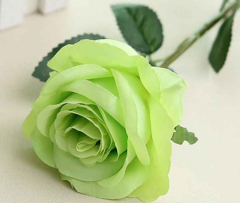 Roses artificielles en soie, nouveaux Styles, fleurs artisanales, fleurs au toucher réel, pour mariage, décoration de salle de noël, 9 couleurs, GA223