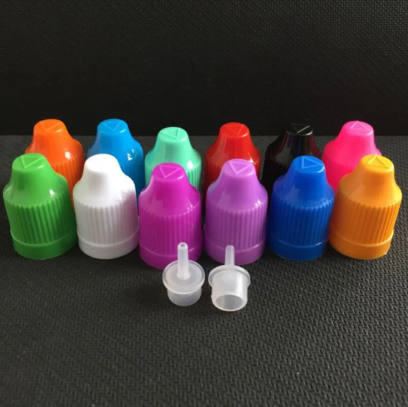 Botella de líquido E, botellas cuentagotas de PET de forma redonda de 10ml con tapas a prueba de niños para E-líquido E-jugo LX1136