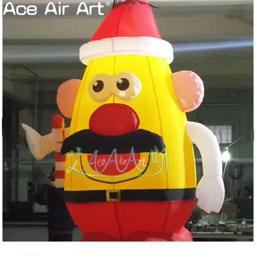 Éclairage personnalisé gonflable père noël style vacances suspendus artisanat air soufflé noël père noël gonflable décoration de noël