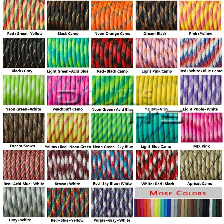 100FT 550 Paracord Parachute Cord Lanyard Mil Spec Type III 7 Strand Core