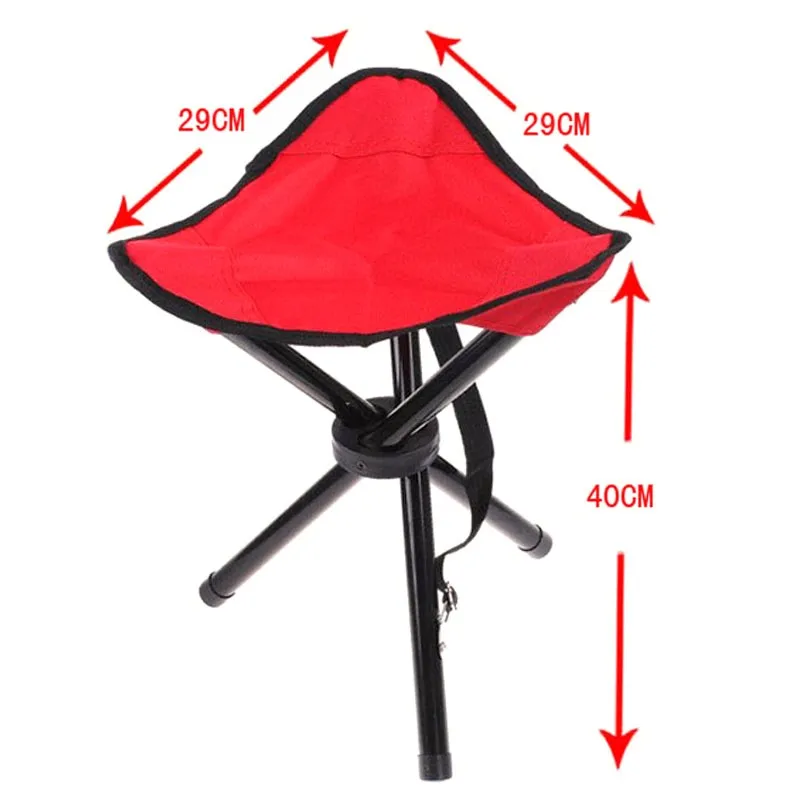 Dreibeiniger Hocker für Outdoor-Camping, Wandern, Klappstuhl, Sitz, leicht zu tragen, verdickte Angelhocker, Direktverkauf ab Werk, 9at B