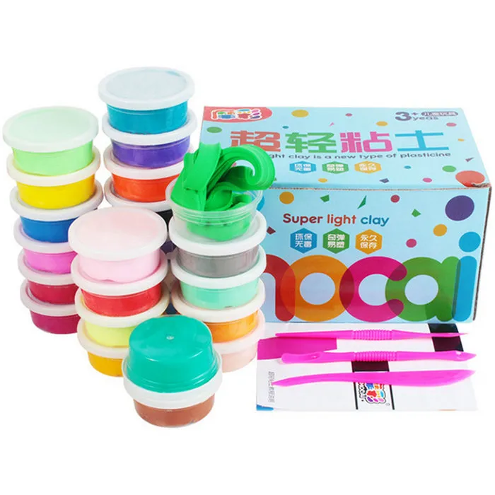 1 Set Mixed Color Plasticine Modeling Clay Toy