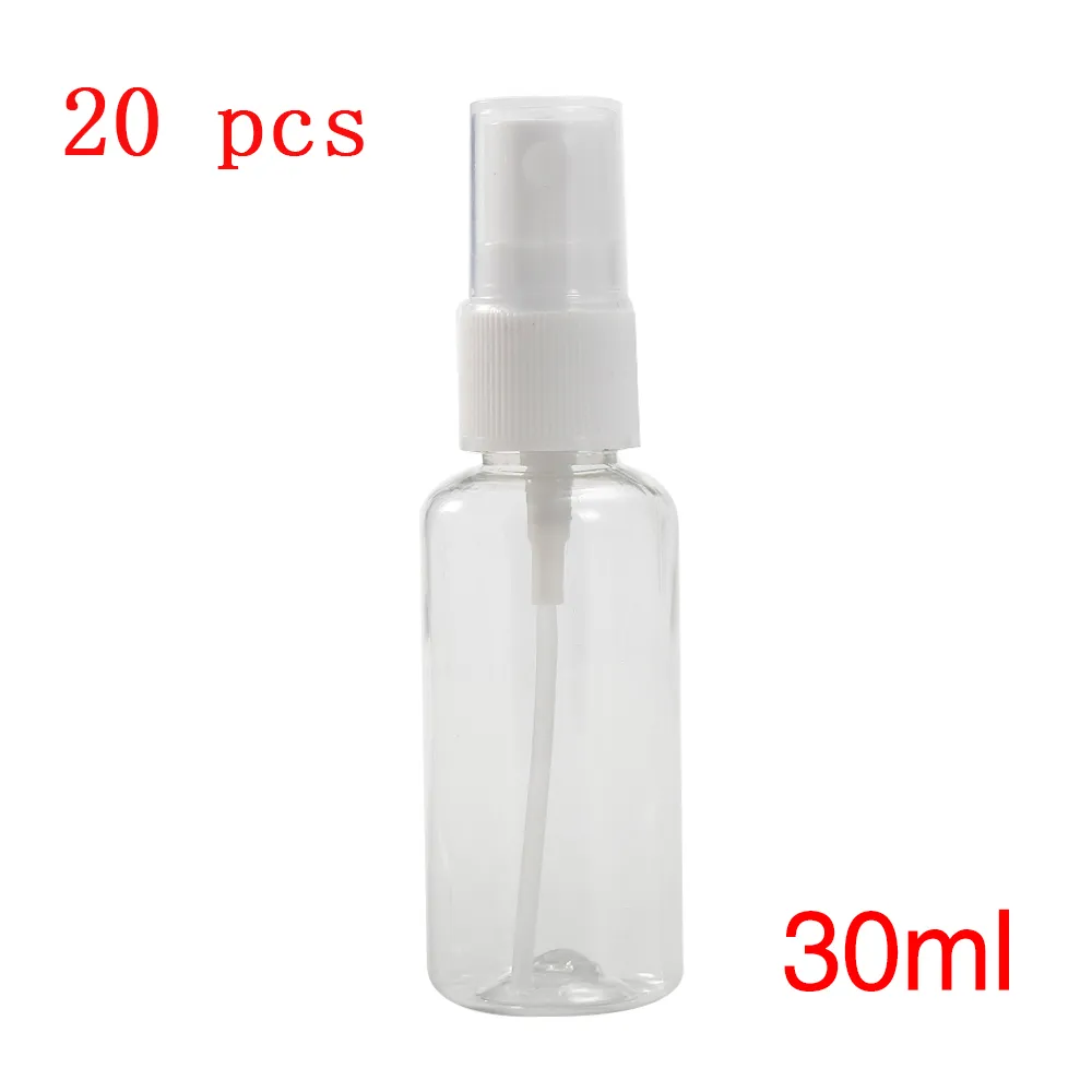 20 stks / partij Helder Lege Cosmetische Spray Fles Make-up Gezicht Lotion Atomizer 30 ml Sample Flessen Parfum Cosmetische Navulbare Spuitblauw