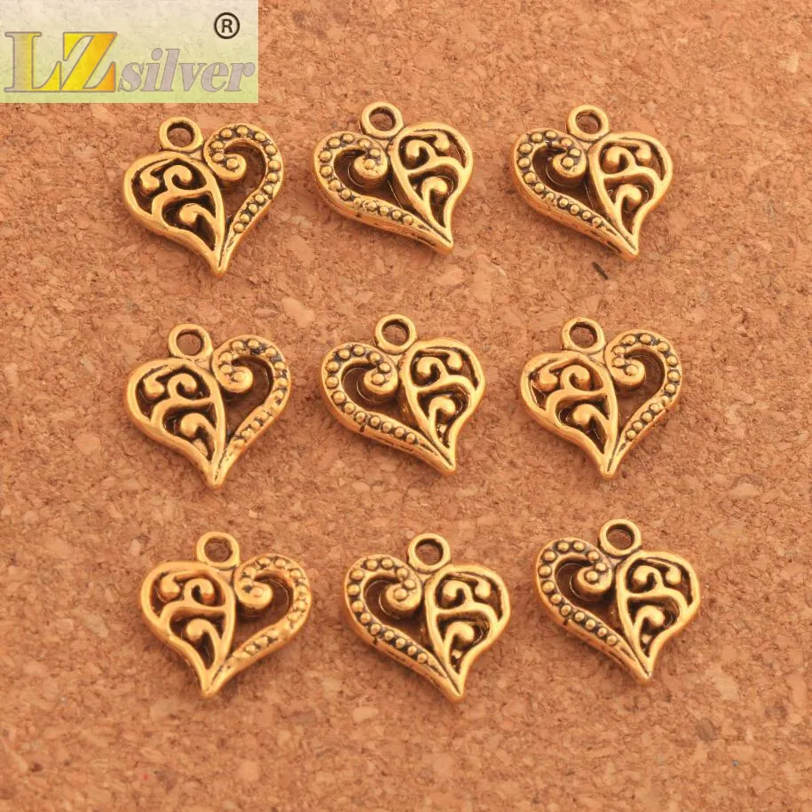 lot fleur motif coeur charmes Antique SilverGoldBronze pendentifs bijoux bricolage idéal pour bracelet collier boucles d'oreilles L9199023818