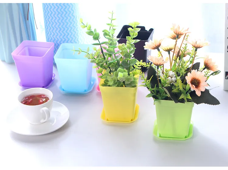 outdoor glazed plant pots Modern Round Glazed Blue Ceramic pottery with Drainage Hole and Saucer –  Ancooly Shop