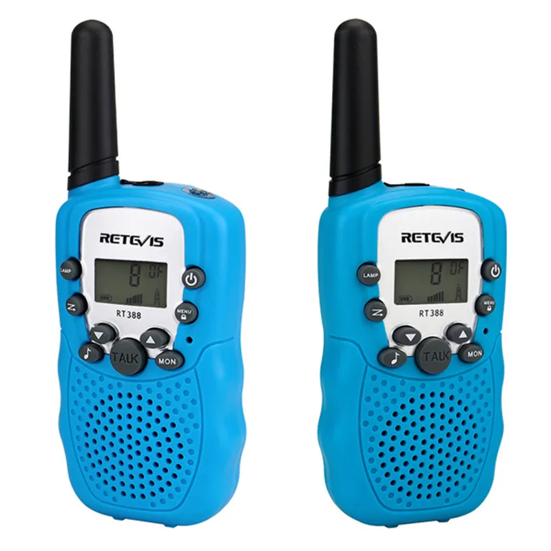 Bir çift Mini Walkie Talkie Çocuklar Radyo Retevis RT388 RT-388 0.5 W UHF PMR Frekans Taşınabilir Iki Yönlü Telsiz Hediye A7027B