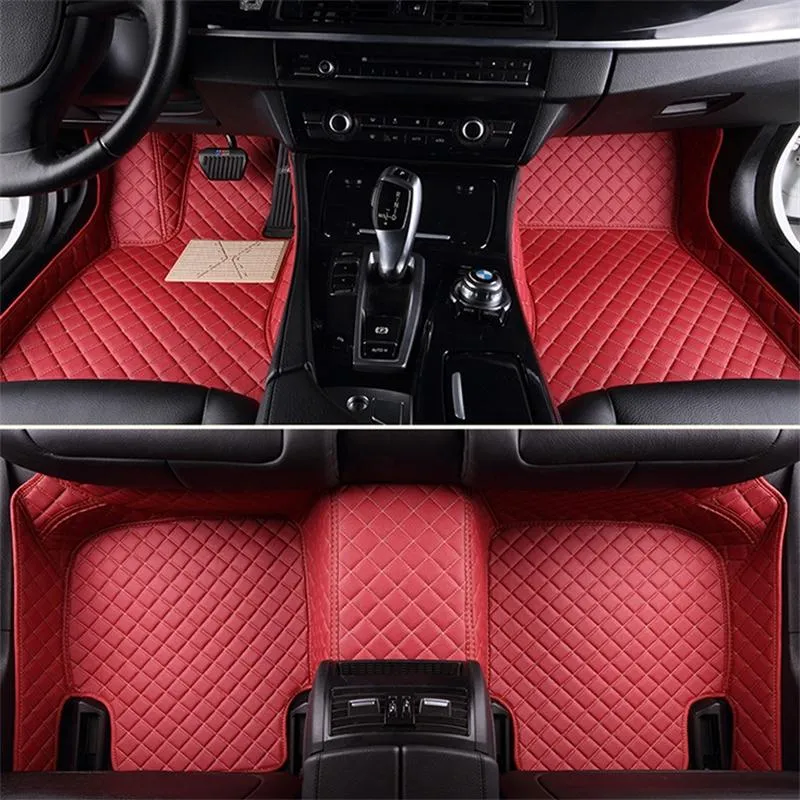 Tapis de sol de voiture en cuir imperméable universel,ensemble