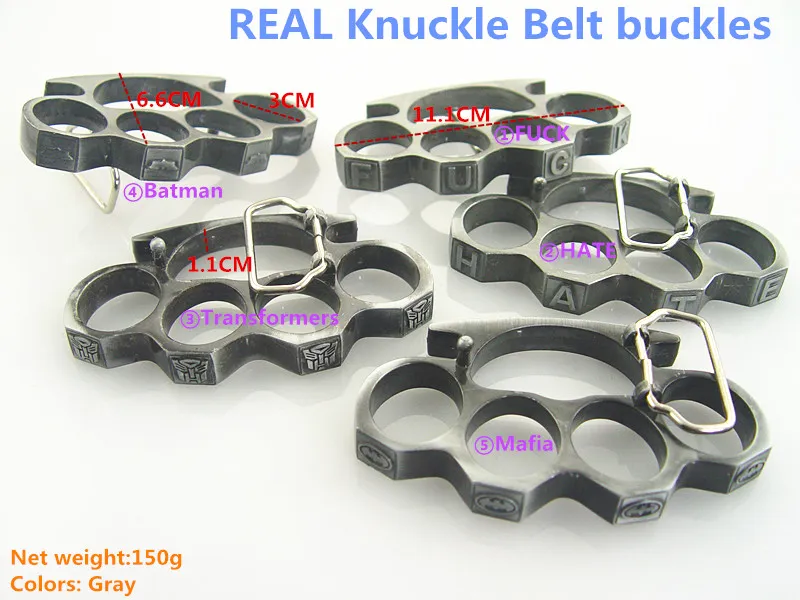 Real Knuckle Duster Belt Buckles Metal Alloy Brass Knuckles Buckles