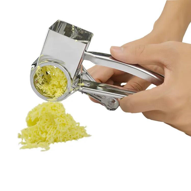 Stainless Steel Grater Slicer Shreds Drum Hand Held Ginger Cutter Kitchen Utensils Toys Rotary Cheese Tools rallador