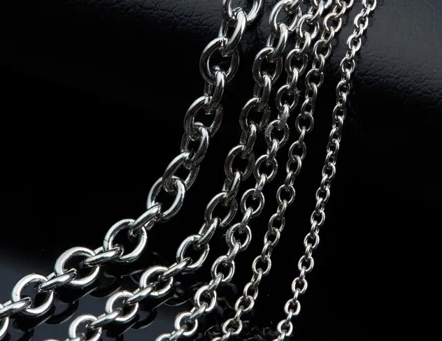 10meter in Bulk Jewelry Making Meter Smooth Rolo Chain Stainless Steel Silver 1.8/3/4.5 Link Chain From Jewelry Findings Craft