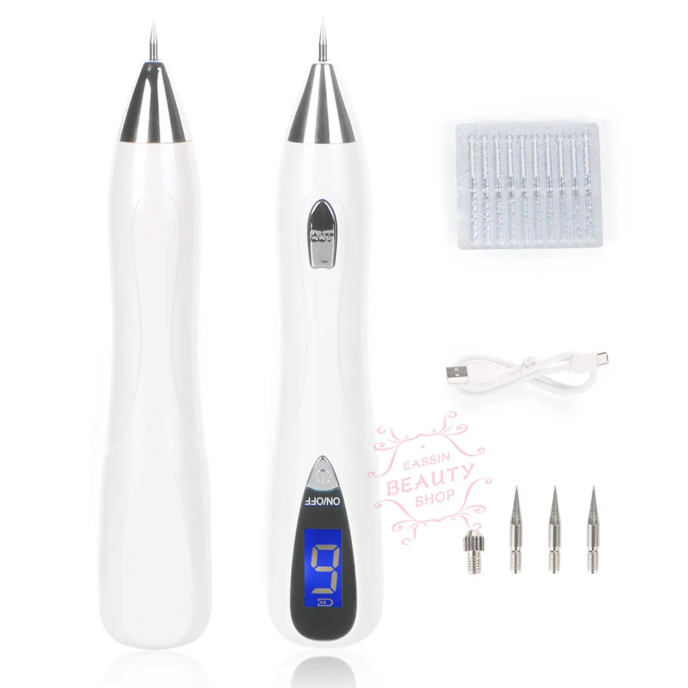 2018 Ny LCD LASER Spot Removal Pen Tattoo Removal Machine Spot Mole Wart Ta bort hudvårdsenhet