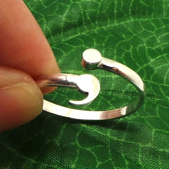 Sterling silver semicolon ring deals