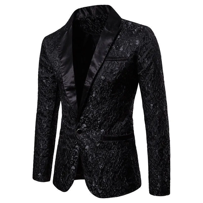 Slim Fit Blazer Men 2018 New Arrival Floral Blazers Floral Prom Dress Blazers Blazer Wedding Blazer و Suit Jacket Men112716