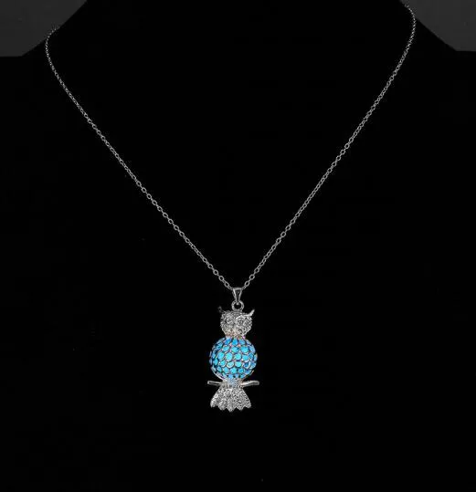 Luminous Owl Necklaces Glow In Dark Pendant Necklaces For Women Men Owl Fashion Gemstone Fashion Jewelry