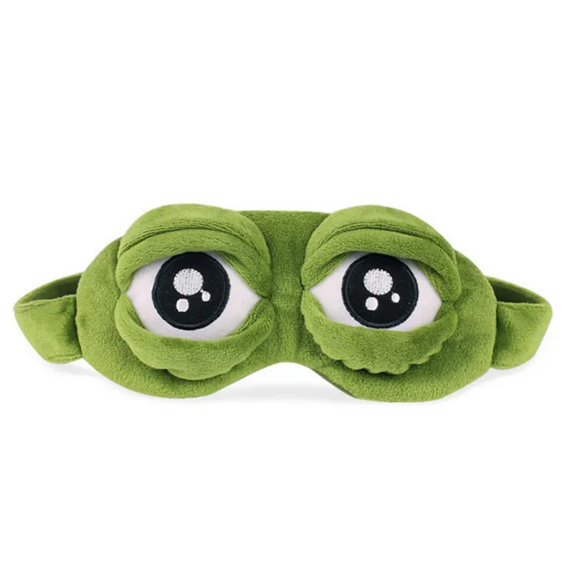 Nuovi Adulti Bambini Triste Rana 3D Maschera gli occhi Giocattoli Morbido sonno Divertenti Peluche ripieni bambini Costumi Accessori Regalo feste8446409