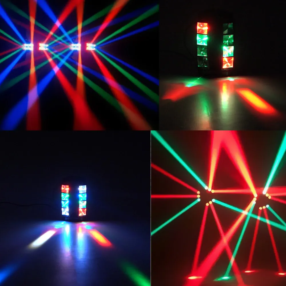 90W LED Mini Spider Stage Beam Light RGBW DMX512 Activado por sonido 7/13 Canales LED Luz de cabeza móvil para Disco KTV Club Party