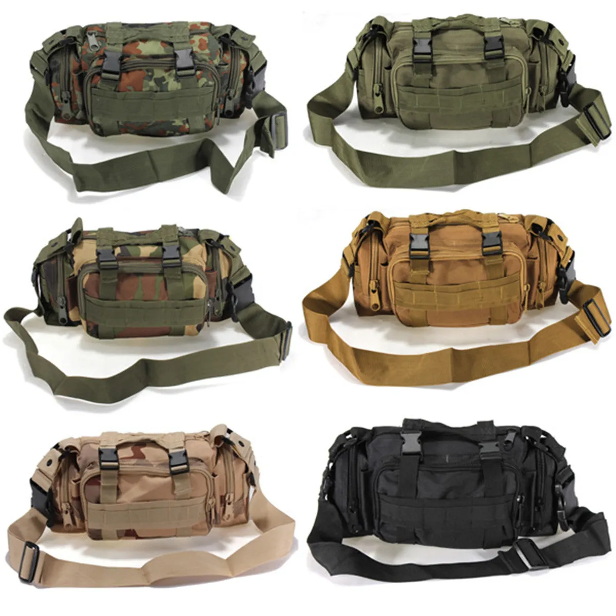 Utomhus sport camouflage ryggsäck ryggsäck camping vandring midja väska pack- multi färg alternativ för att resa med många fickor