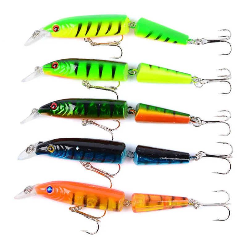 두 섹션 Muskky Buster Stomper Lure 10.5cm 9.6g Minnow 플라스틱 Wobbler 낚시 미끼 6 # 후크