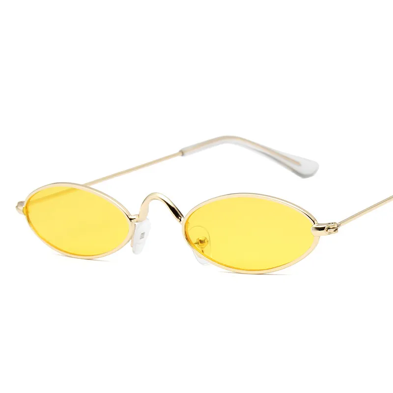 Vintage Retro Oval Oval Shape Sunglasses With Metal Frame For Men