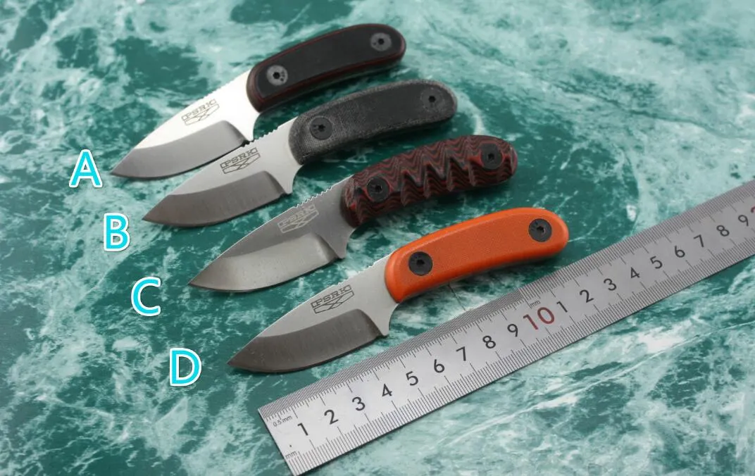 PSRK version ESEE candiru petit couteau fixe d'extérieur D2 acier manche G10/Micarta petit couteau à cou cadeau couteaux à outils Edc